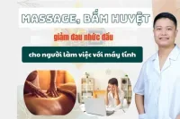 Massage, bấm huyệt giảm đau nhức đầu cho người làm việc với máy tính