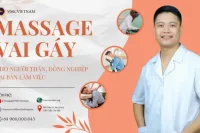 Massage vai gáy cho người thân, đồng nghiệp tại bàn làm việc