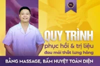 Quy trình phục hồi và trị liệu đau mỏi thắt lưng hông bằng massage, bấm huyệt toàn diện