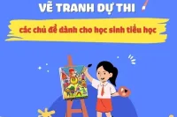 Hướng dẫn vẽ tranh dự thi các chủ đề dành cho học sinh tiểu học