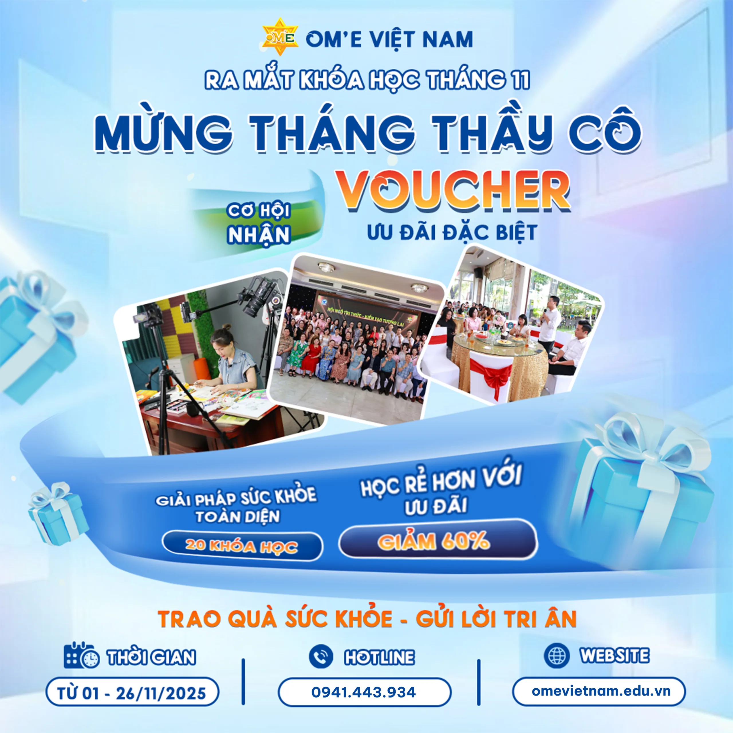 Lễ hội ra mắt tháng 11 - Trao quà sức khỏe, gửi lời tri ân - OM'E Việt Nam